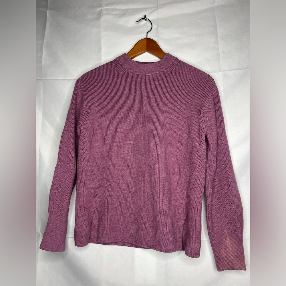Mauve Ribbed Knit Sweater